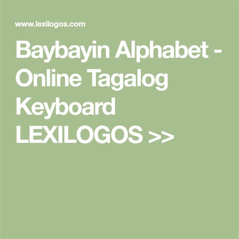 Online Keyboard for Baybayin to type Alphabets, Letters and Symbols.
